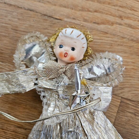 Vintage Japan 1950s 60s HOLT HOWARD Christmas Porcelain Head Angle Tree Topper - Picture 3 of 7